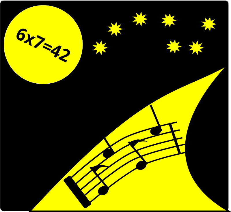 Musical Night Sky Math Concept