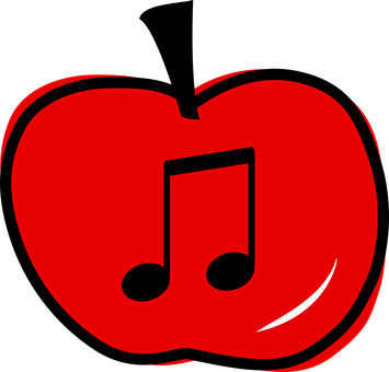 Musical Note Apple Graphic