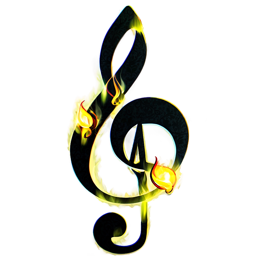 Musical Note On Fire Png 93