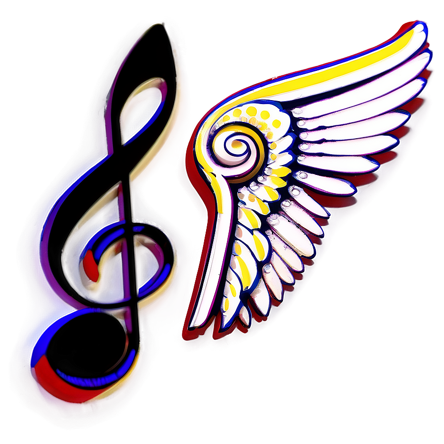 Musical Note With Wings Png 06122024