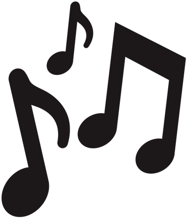Musical Notes Graphic PNG with transparent background