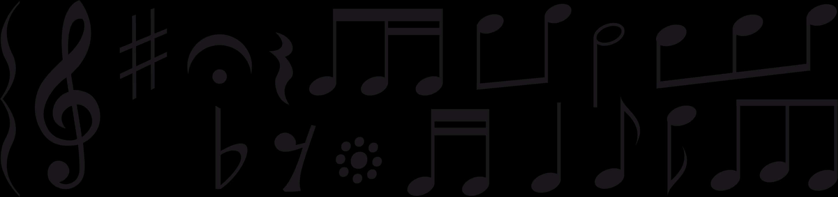 Musical Notes Silhouette