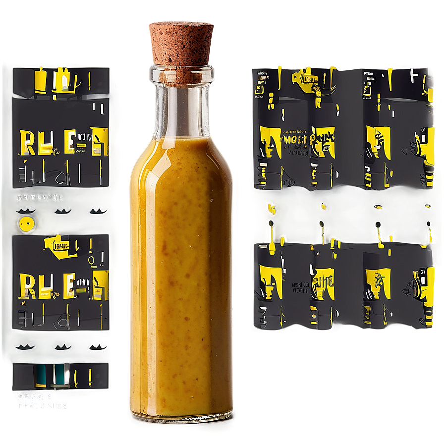 Mustard Vintage Bottle Png Nyl5