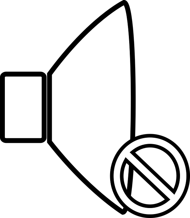 Mute, Muted, Quiet, Silent, Sound, Speaker, Volume - Quiet Black And White, HD Png Download PNG with transparent background