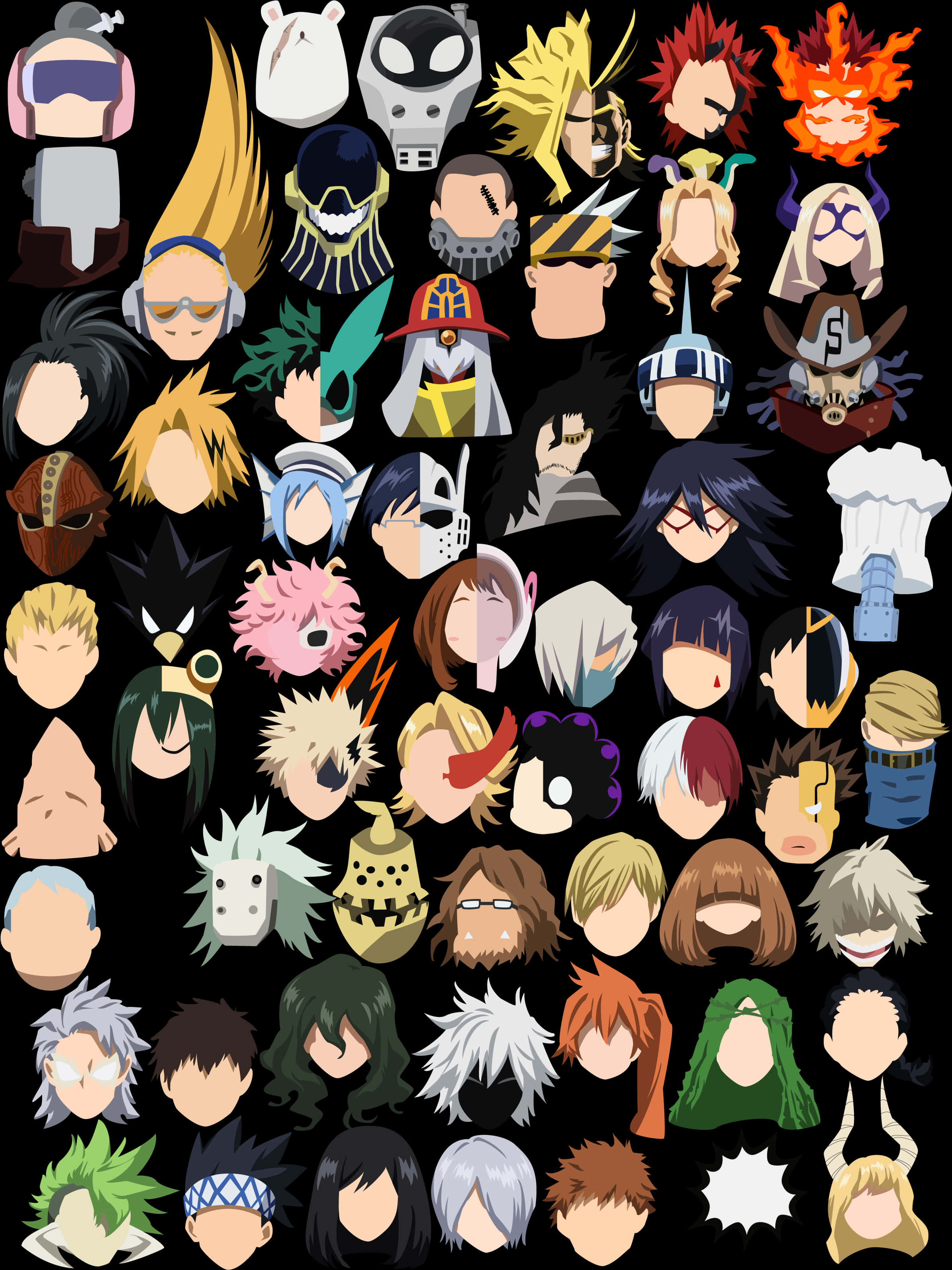 My Hero Academia Character Heads