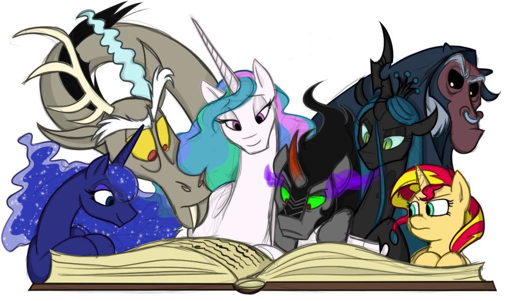 My Little Pony Characters Reading