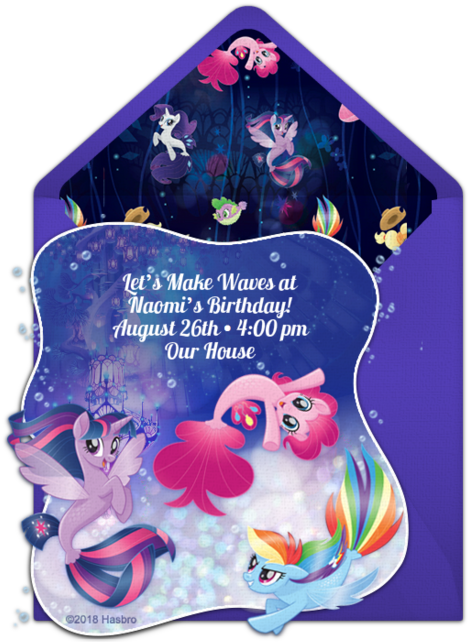 My Little Pony Naomi Birthday Invitation