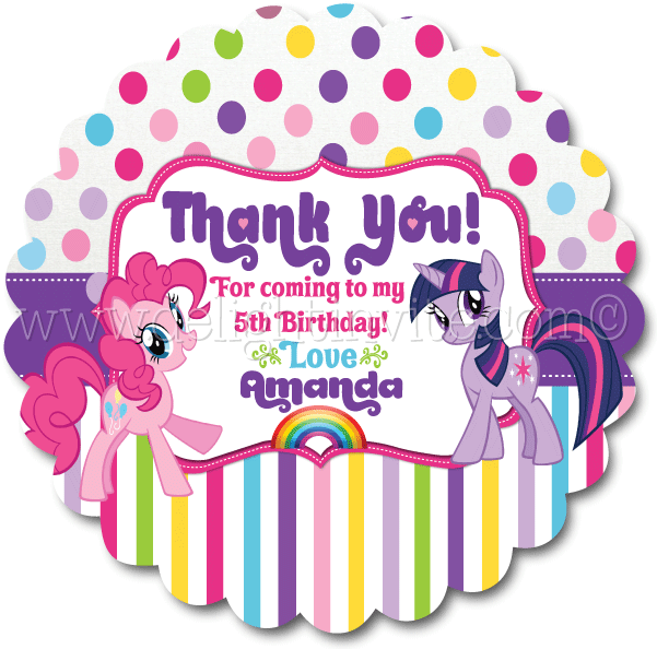 My Little Pony Thank You Card