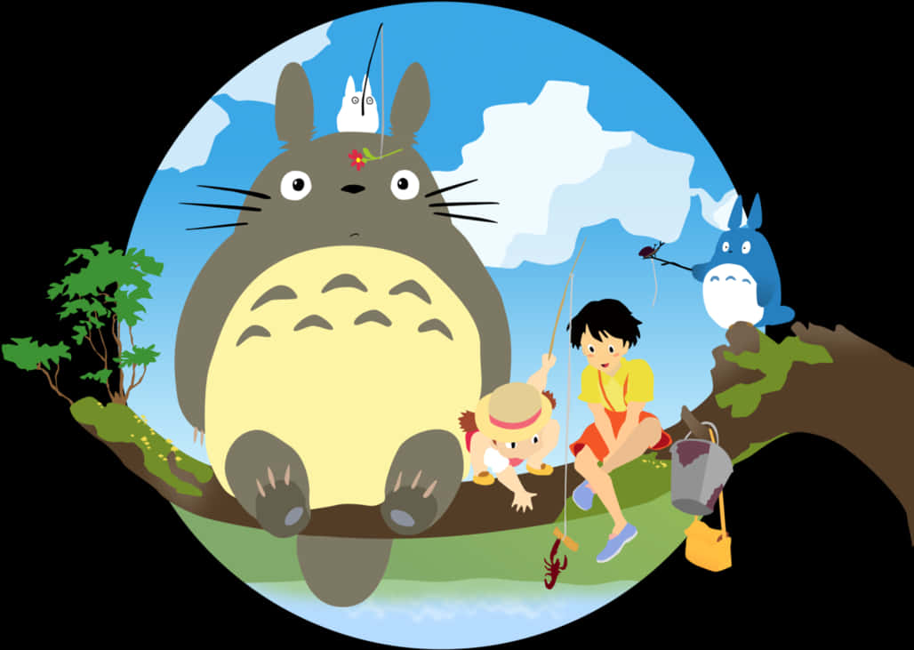 My_ Neighbor_ Totoro_ Characters PNG with transparent background