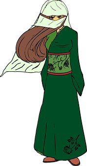 Mysterious_ Anime_ Character_ Green_ Robe