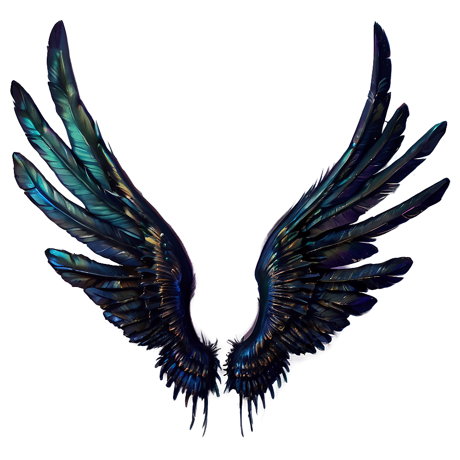 Mysterious Black Wings Art PNG 18 PNG with transparent background