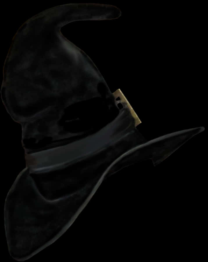 Mysterious Black Witch Hat PNG image with a transparent background, free high-resolution download