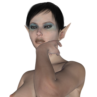 Mysterious_ Elf_ Woman_ Portrait