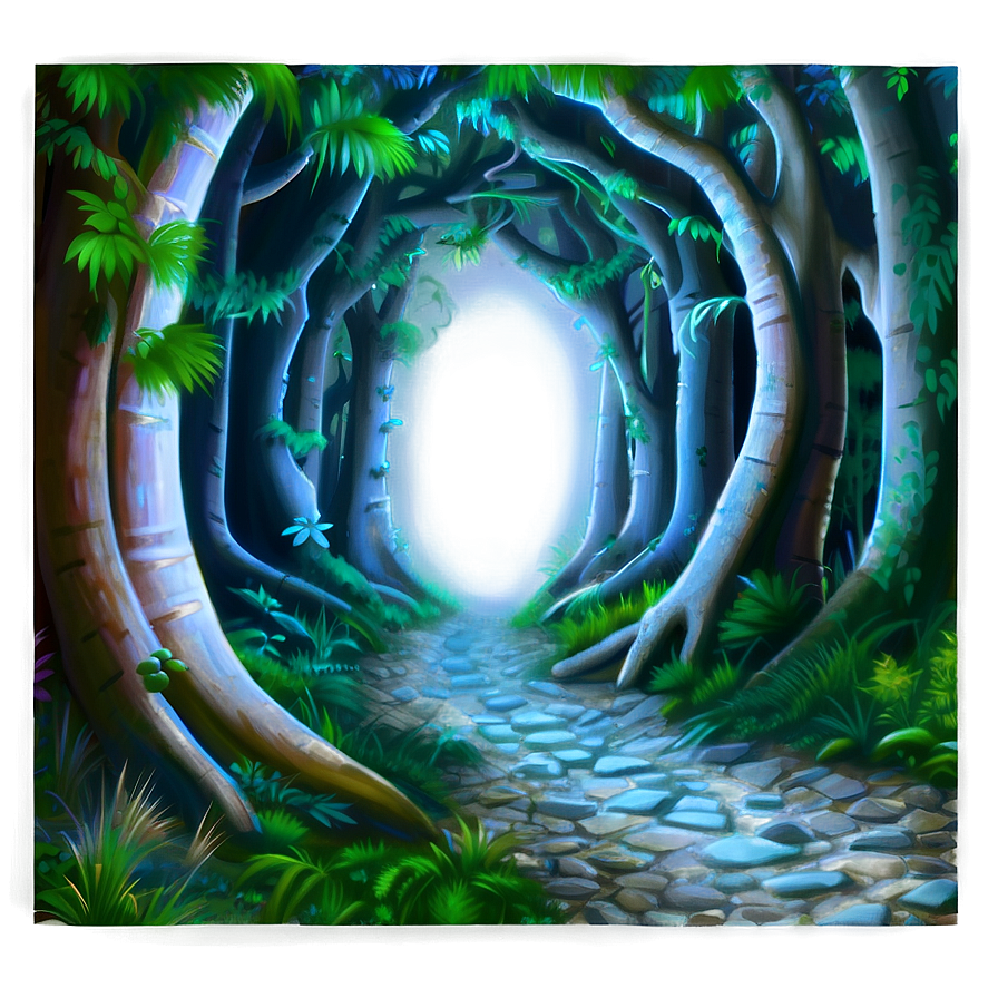 Mysterious Forest Path PNG 06252024 896x896 PNG image with a transparent background, free high-resolution download