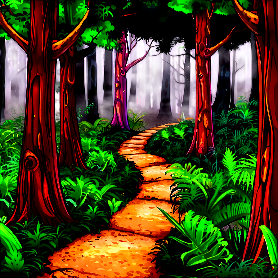 Mysterious Forest Path PNG tus PNG image with a transparent background, free high-resolution download
