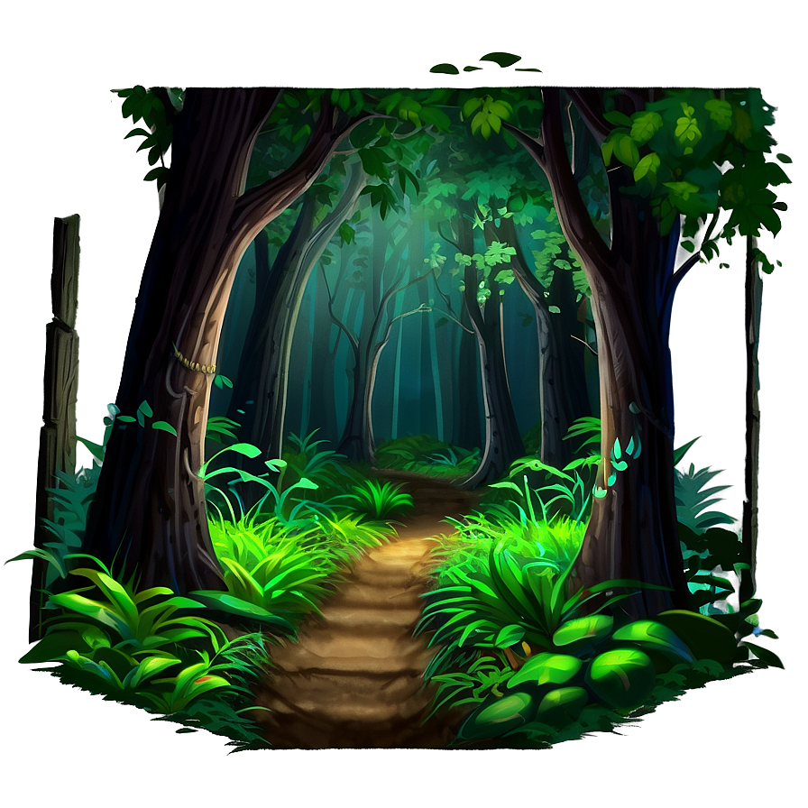 Mysterious Forest Path PNG vsu4 PNG image with a transparent background, free high-resolution download