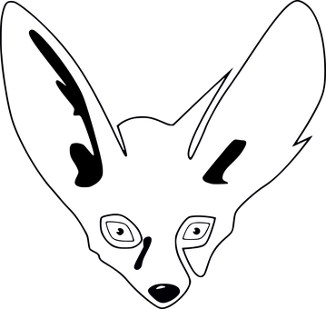 Mysterious Foxin Darkness PNG with transparent background