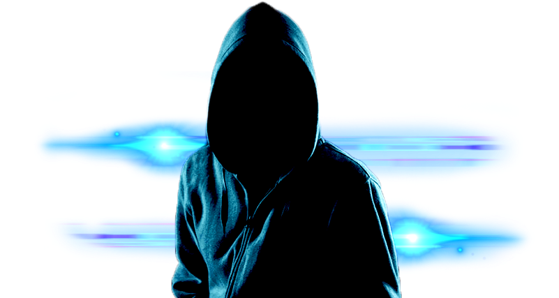 Mysterious_ Hacker_ Silhouette PNG with transparent background