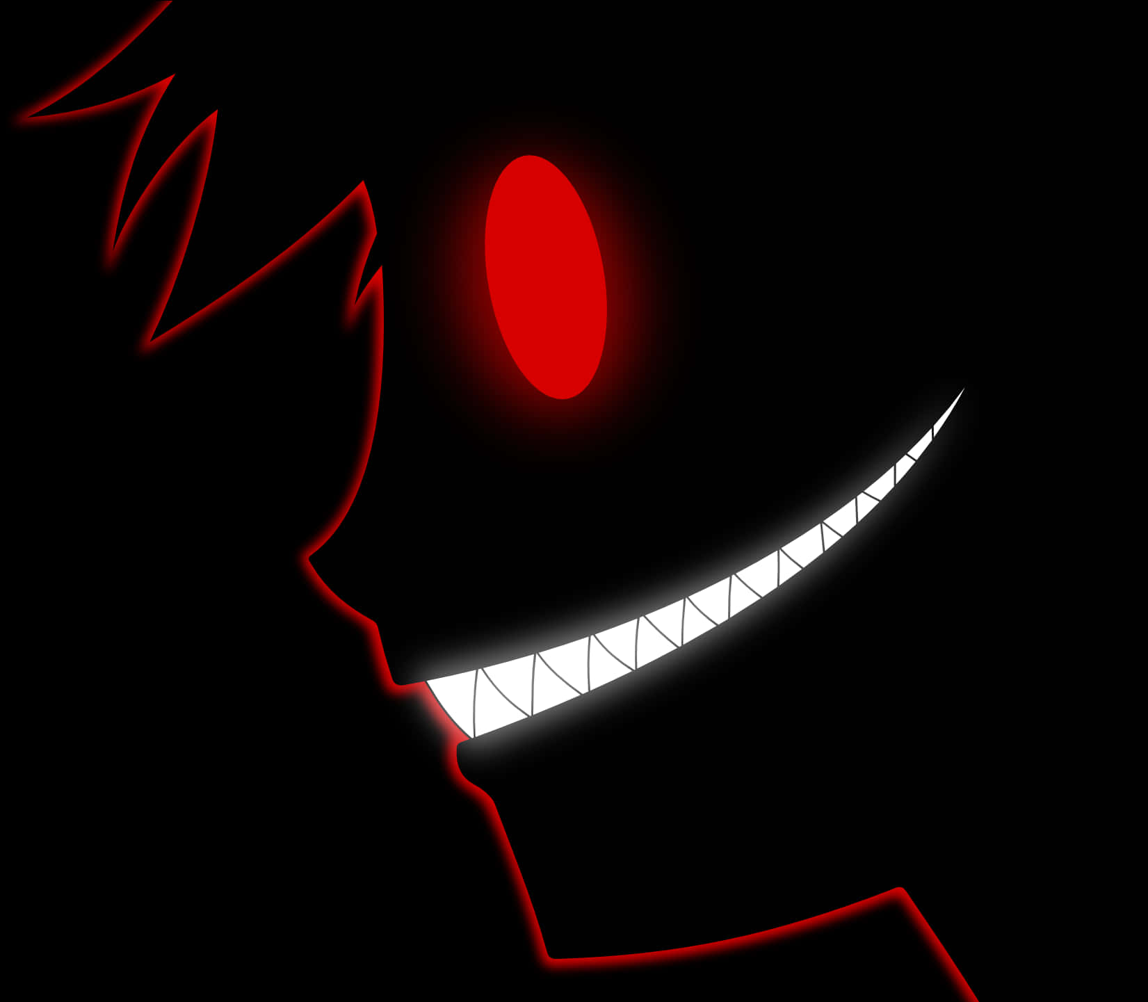 Mysterious Red Eye Silhouette