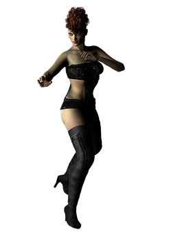 Mysterious_ Warrior_ Pose PNG with transparent background