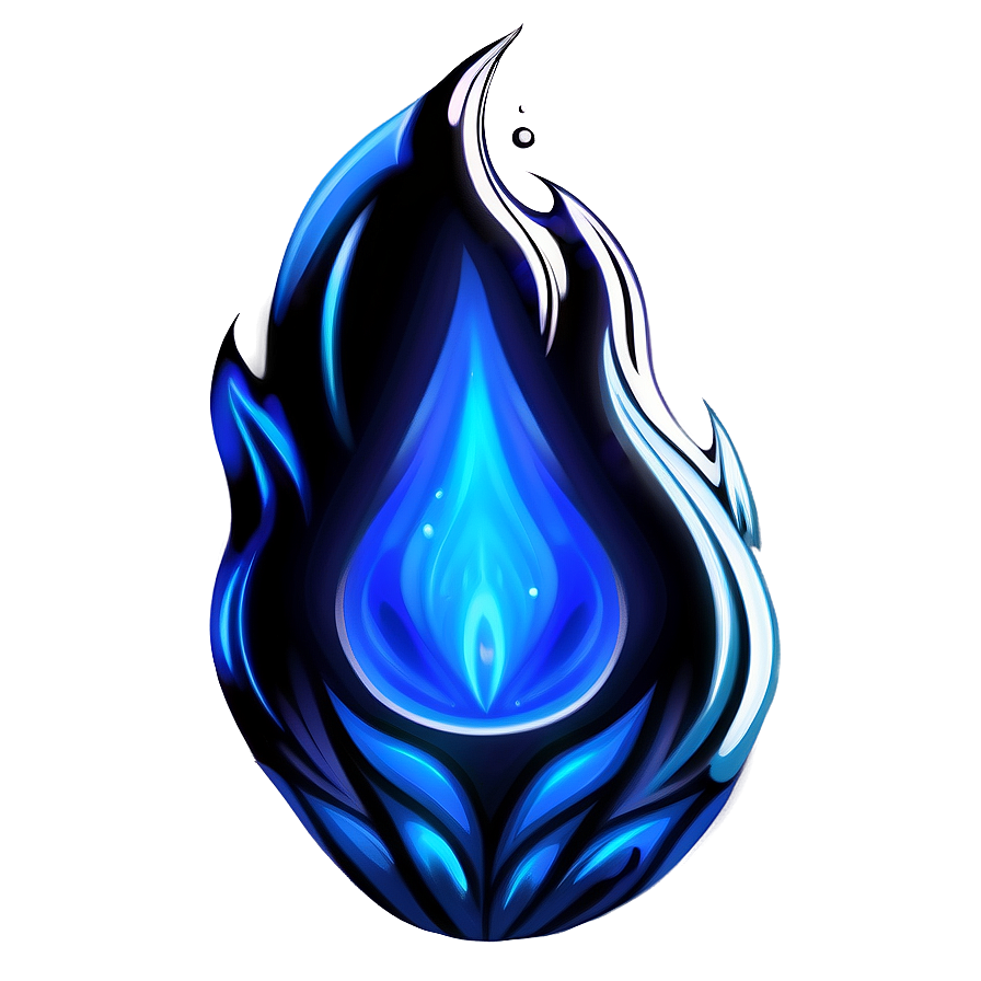 Mystic Blue Flame Graphic PNG rav30 PNG with transparent background