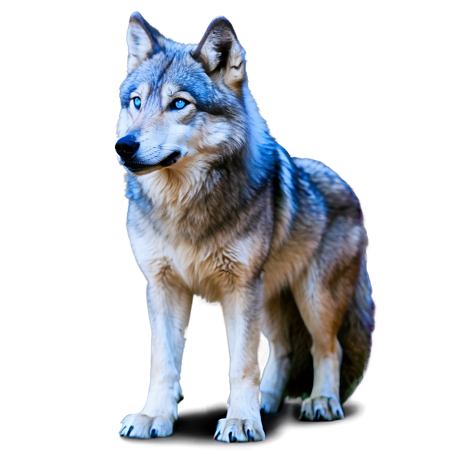 Mystic Wolf With Blue Eyes Png Tat