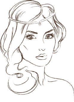 Mystic Woman Outline