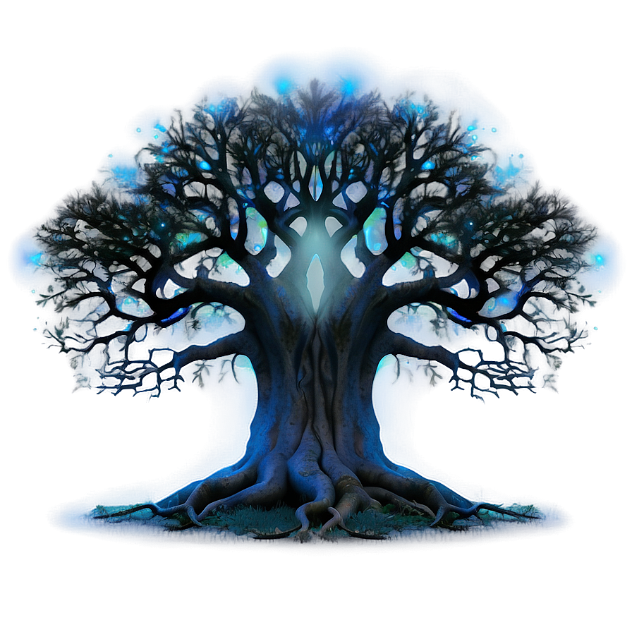 Mystical Big Tree At Night Png 51