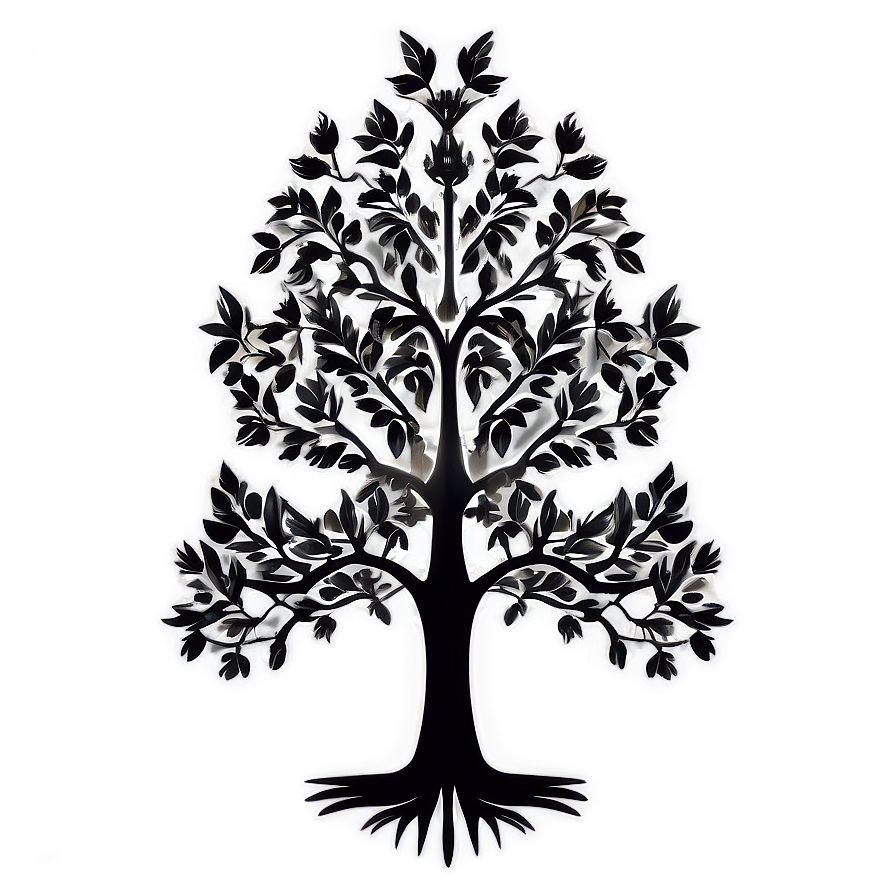 Mystical Black And White Tree Drawing Png 51