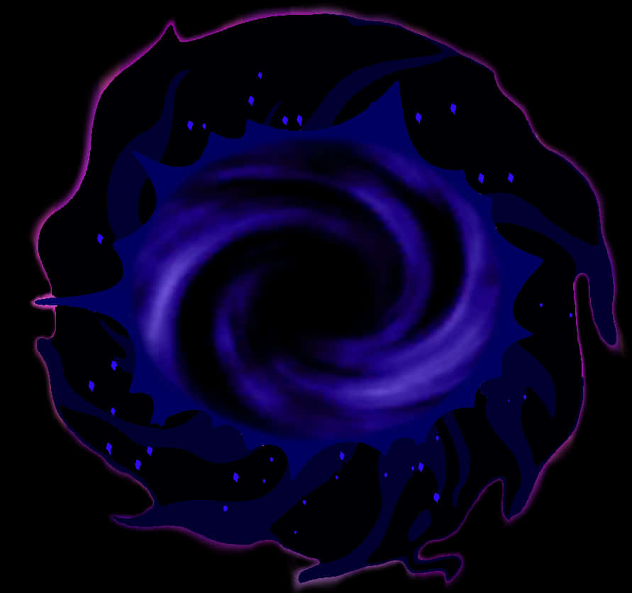 Mystical Blue Portal PNG with transparent background