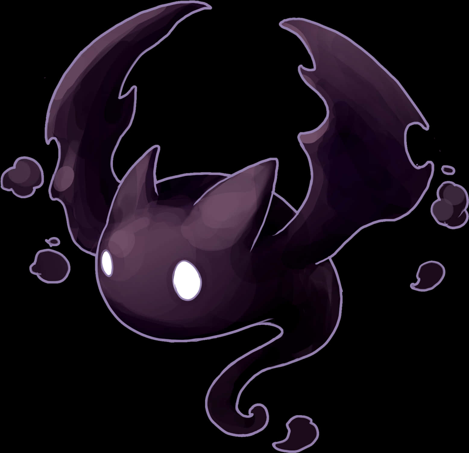 Mystical_ Cartoon_ Bat PNG with transparent background