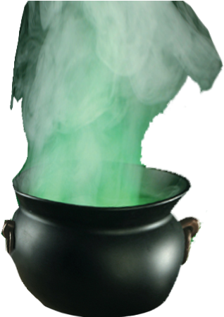 Mystical Cauldronwith Green Smoke