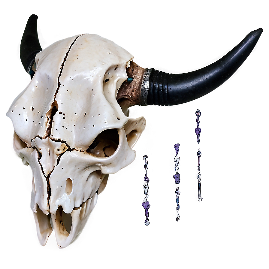 Mystical Cow Skull Png 06132024