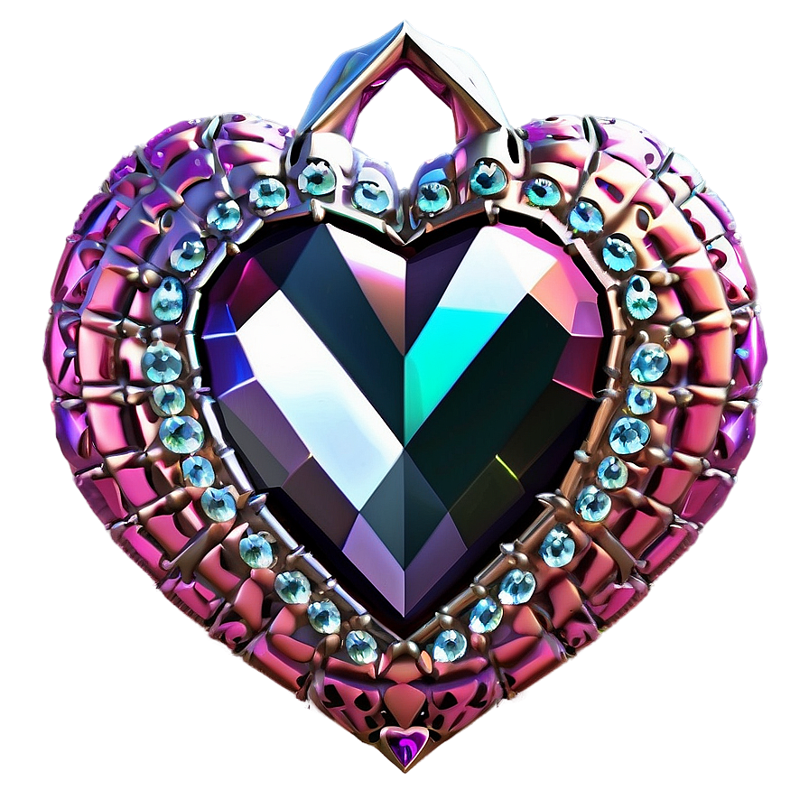 Mystical Diamond Heart Fantasy Png 86