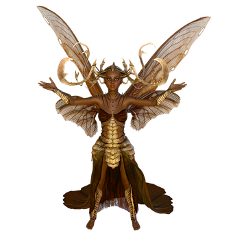 Mystical_ Elf_ Queen_ Fantasy_ Art PNG with transparent background