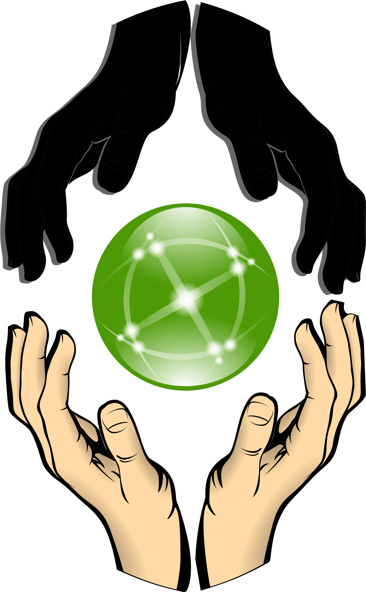 Mystical Energy Ball Hand Clipart