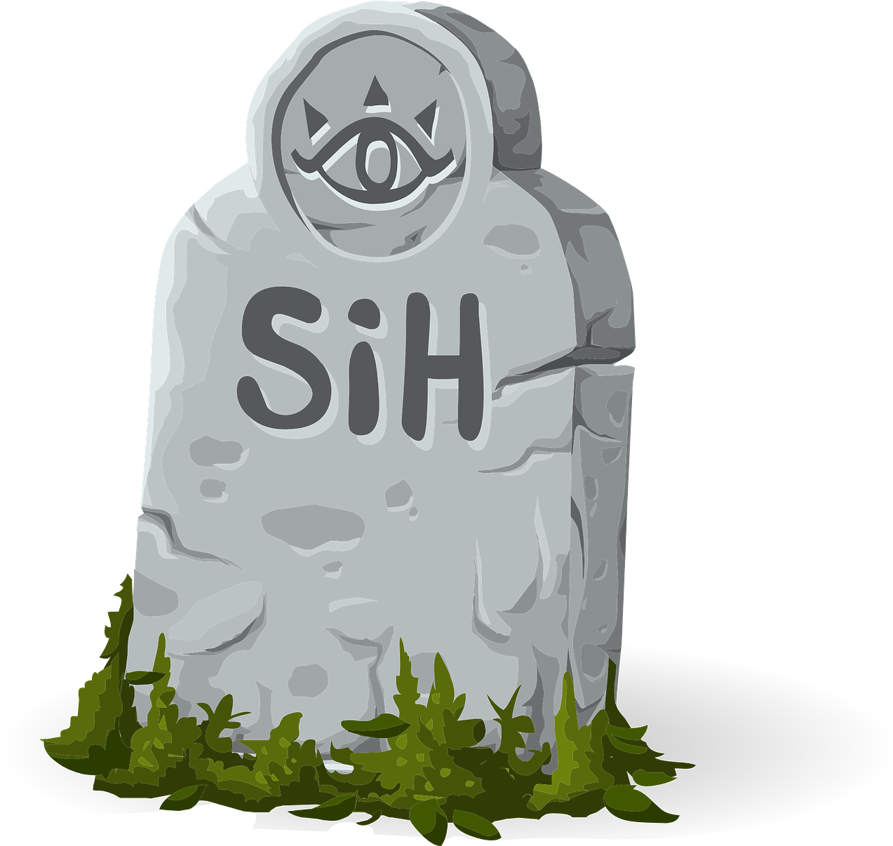 Mystical Eye Gravestone Illustration PNG with transparent background