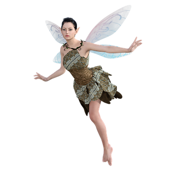Mystical_ Fairy_ Figure PNG with transparent background