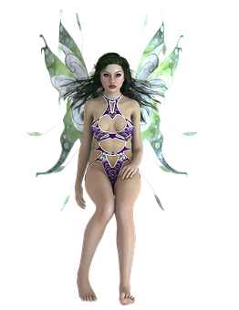 Mystical Fairy Illustration PNG with transparent background