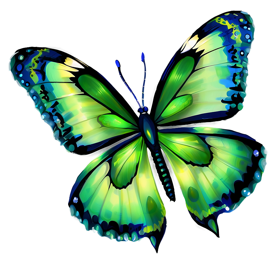 Mystical Green Butterfly Png Cld36