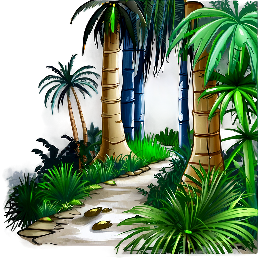 Mystical Jungle Path PNG hxe44 PNG image with a transparent background, free high-resolution download