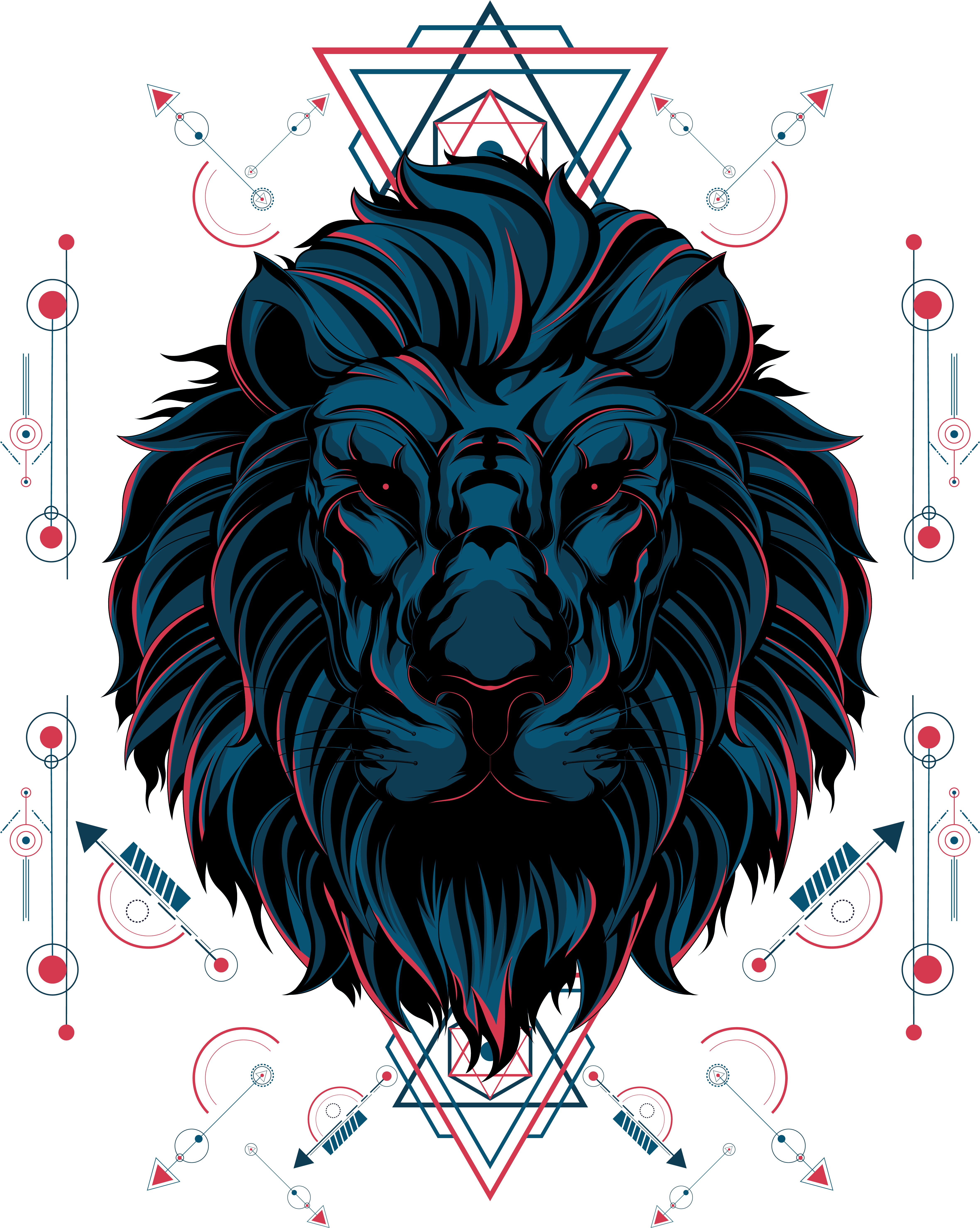 Mystical_ Lion_ Sacred_ Geometry_ Art