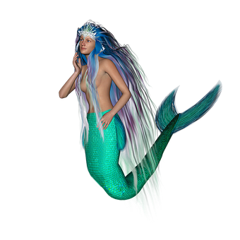 Mystical_ Mermaid_ Fantasy PNG with transparent background