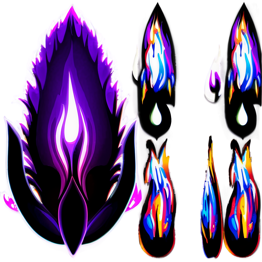 Mystical Purple Flames Png 06252024