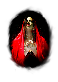 Mystical_ Red_ Veil_ Woman