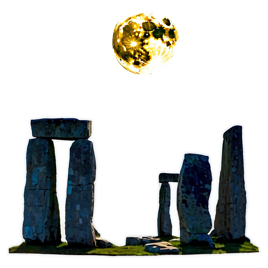 Mystical Stonehenge Under Full Moon Png 88