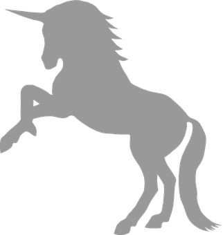 Mystical Unicorn Silhouette PNG with transparent background