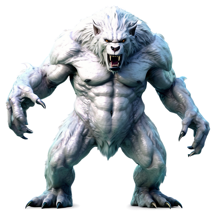 Mystical White Monster Beast Png 06212024