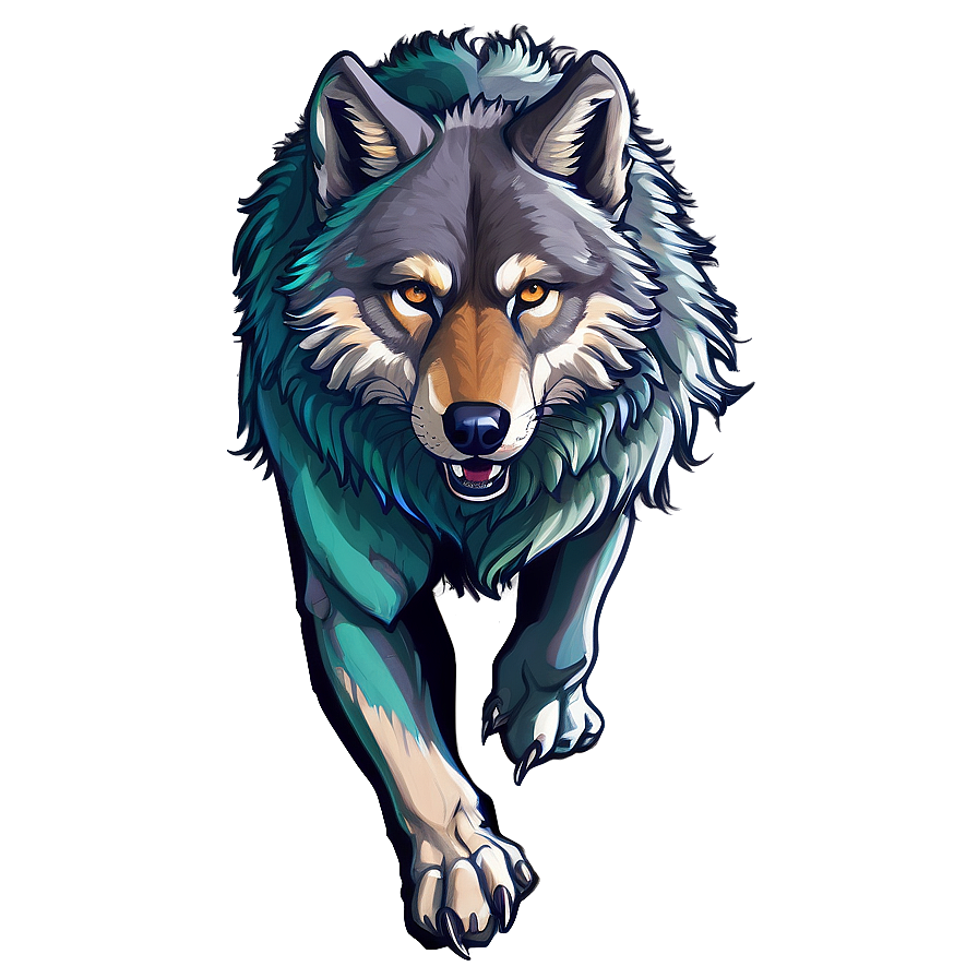 Mythical Alpha Wolf Design Png Kgd59