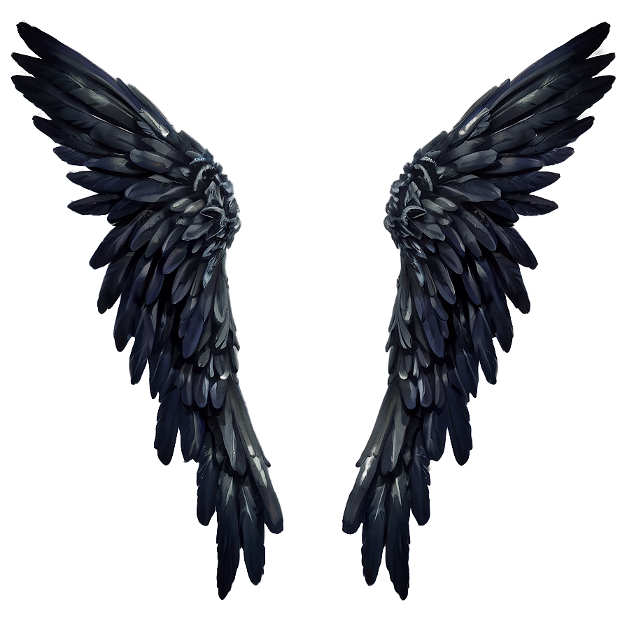 Mythical Black Angel Wings PNG fki PNG with transparent background
